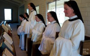 Santa Rita Abbey Nuns at one of their seven daily hours of the Divine Office